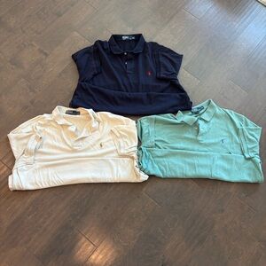 Ralph Lauren Polo Shirt Set - Dark Blue, Off-White, Light Green